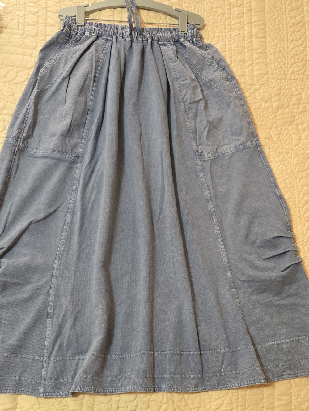 easel Light Blue A-Line Denim Maxi Skirt